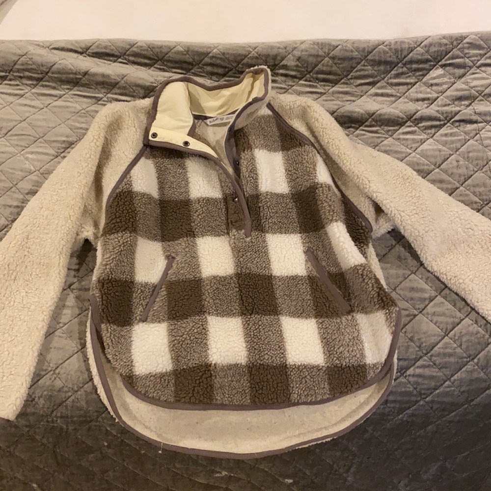 Plaid Wool Sweatshirt